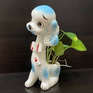Vintage Basset Hound Dog Adorable Ceramic Planter